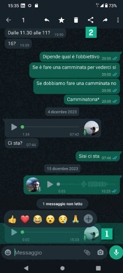 Trasformare vovali in testo snap 1